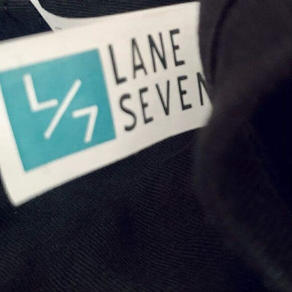 Lane Seven Black with American Flag Graphic T-shirt Size XL - Picture 6 of 7